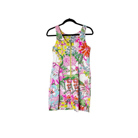 Lilly Pulitzer Target Nosey Posey Shift Mini Dress Sleeveless Floral Multi Sz 2 - Picture 4 of 9